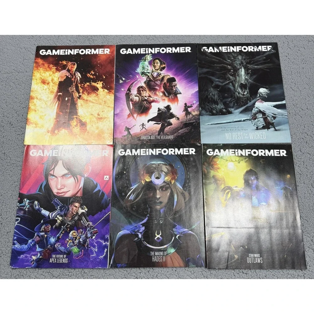 Game‎ Informer Magazine Lot 6 Color Dragon Age Veilguard Hades II Apex Legends